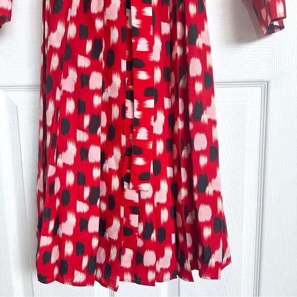 Piazza Sempione Made In Italy FR 46 (US 10) Paint Dash-Print Belted Shirt Dress - Picture 6 of 12